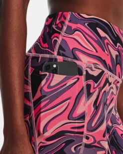 Women's HeatGear No-Slip Waistband Printed Capris 9 Women's HeatGear No-Slip Waistband Printed Capris -Sportswear Store V5 1365337 603 SIDEDET