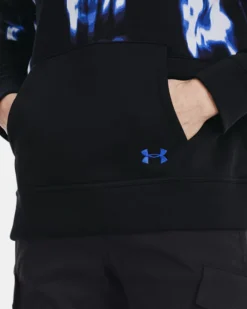 Women's UA Rival Fleece Blocked Hoodie -Sportswear Store V5 1365693 002 SIDEDET