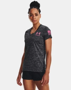 Women's UA Tech™ Freedom Short Sleeve V-Neck