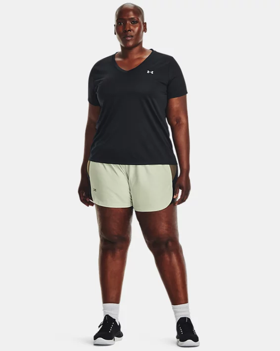 Women's UA Play Up Side Stripe Shorts 3 Women's UA Play Up Side Stripe Shorts - Image 3