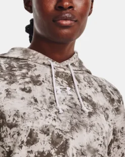 Women's UA Rival Terry Printed Hoodie -Sportswear Store V5 1373035 592 COLLAR