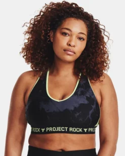 Women's Project Rock Crossback Printed Sports Bra -Sportswear Store V5 1374640 001 FC XL