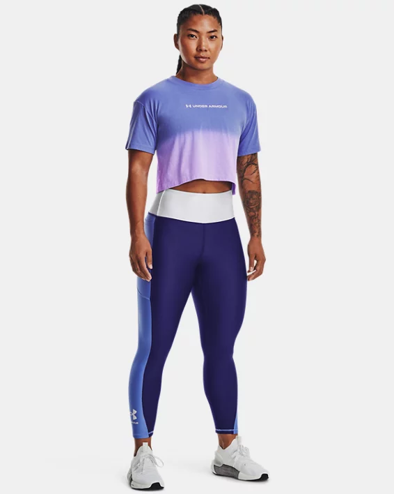 Women's UA Branded Dip Dye Crop Short Sleeve 3 Women's UA Branded Dip Dye Crop Short Sleeve - Image 3
