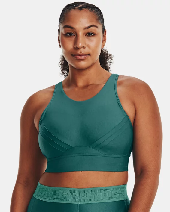 Women's UA Infinity Mid Pintuck Sports Bra 4 Women's UA Infinity Mid Pintuck Sports Bra - Image 4
