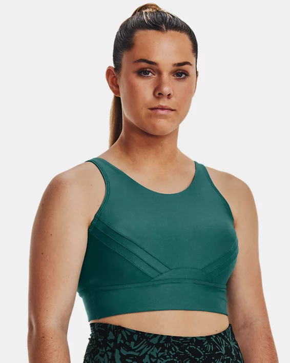 Women's UA Infinity Mid Pintuck Sports Bra 3 Women's UA Infinity Mid Pintuck Sports Bra - Image 3