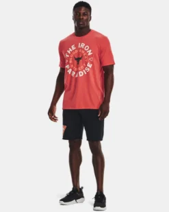 Men's Project Rock Iron Circle Short Sleeve -Sportswear Store V5 1376896 872 FSF