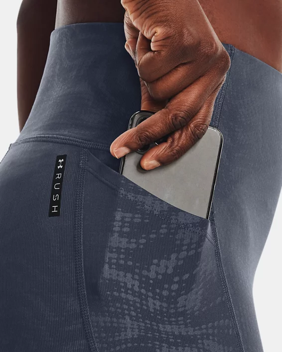 Women's UA RUSH™ Emboss Perf Leggings 4 Women's UA RUSH™ Emboss Perf Leggings - Image 4