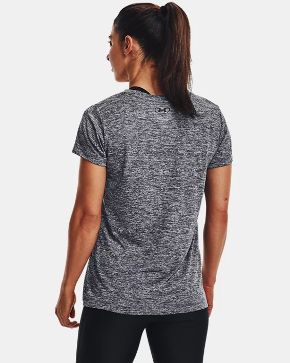 Women's UA Tech™ Twist Script Short Sleeve 2 Women's UA Tech™ Twist Script Short Sleeve - Image 2