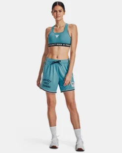 Women's Project Rock Penny Mesh Shorts -Sportswear Store V5 1377460 433 FSF