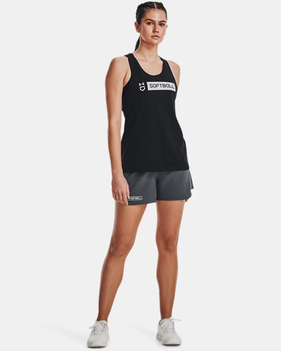 Women's UA Softball Wordmark Bar Tank 3 Women's UA Softball Wordmark Bar Tank - Image 3