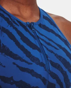 Women's Project Rock Meridian Zip Training Ground Printed Tank -Sportswear Store V5 1377951 471 COLLAR