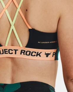 Women's Project Rock Crossback Family Printed Sports Bra -Sportswear Store V5 1377953 722 BCKDET