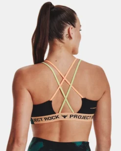 Women's Project Rock Crossback Family Printed Sports Bra -Sportswear Store V5 1377953 722 BC MD