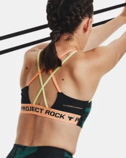 Women's Project Rock Crossback Family Printed Sports Bra -Sportswear Store V5 1377953 722 FCADD