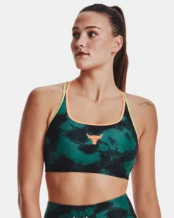 Women's Project Rock Crossback Family Printed Sports Bra -Sportswear Store V5 1377953 722 FC MD