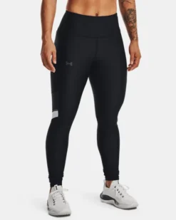 Women's HeatGear No-Slip Waistband Mesh Panel Leggings