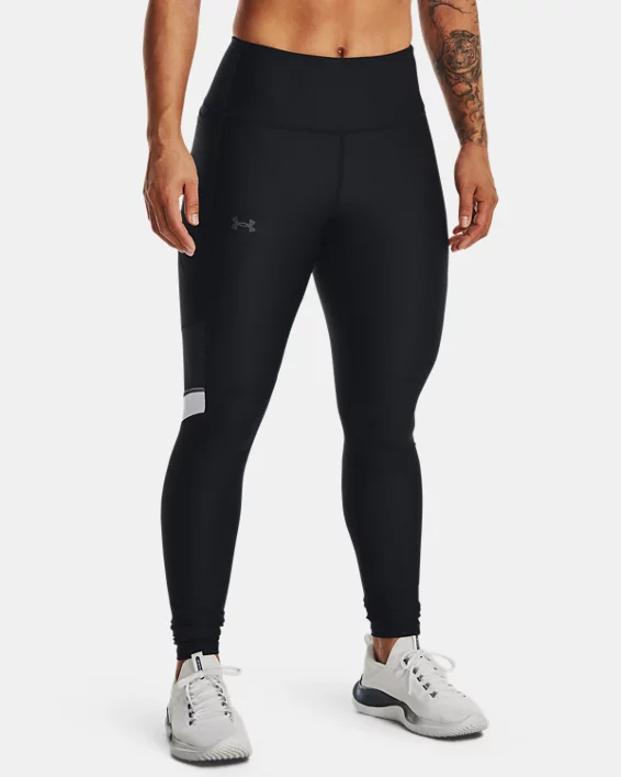 Women's HeatGear No-Slip Waistband Mesh Panel Leggings 1 Women's HeatGear No-Slip Waistband Mesh Panel Leggings