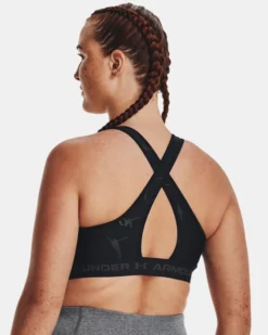 Women's Armour Mid Crossback Emboss Sports Bra -Sportswear Store V5 1378815 001 BC LG