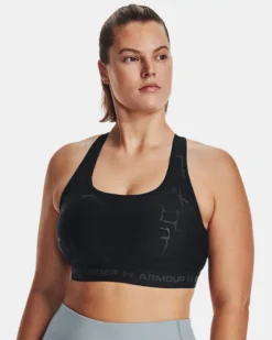 Women's Armour Mid Crossback Emboss Sports Bra -Sportswear Store V5 1378815 001 FC XL
