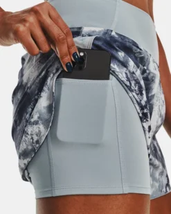 Women's UA Train Anywhere 2-in-1 Printed Shorts -Sportswear Store V5 1379017 465 SIDEDET